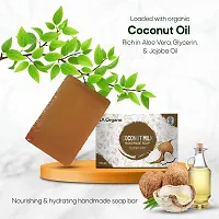 LA Organo Coconut Milk Handmade Natural Bath Soap - 100gm-(Pack of 4)-thumb2