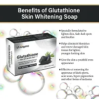 LA Organo Glutathione Activated Charcoal Skin Whitening Soap For All Skin Type (100gm) Pack of 3-thumb1