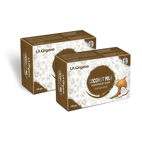 LA Organo Coconut Milk Handmade Natural Bath Soap - 100gm