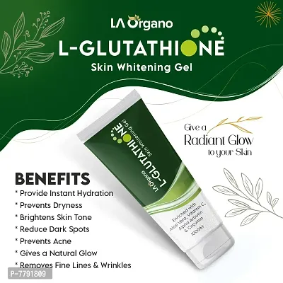 LA Organo Glutathione Cream, 50g  Glutathione Serum, 30ml  Glutathione Face Scrub, 50g  Glutathione Gel, 100g  Glutathione Soap (Pack of 5)-thumb3