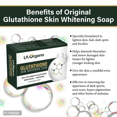 LA Organo Glutathione Skin Whitening Soap For Brightening  Whitening For All Skin Types, 100 g-thumb3