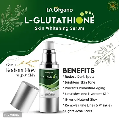 LA Organo Glutathione Cream, 50g  Glutathione Face Scrub, 50g  Glutathione Serum, 30ml  Glutathione Soap (Pack of 4)-thumb3