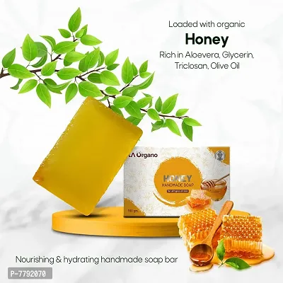 LA Organo Honey Handmade Natural Bath Soap - 100gm-(Pack of 6)-thumb3