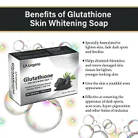 LA Organo Glutathione Activated Charcoal Skin Whitening Soap For All Skin Type (100gm) Pack of 5-thumb1