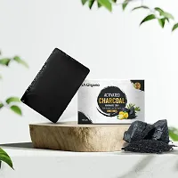 LA Organo Charcoal Handmade Soap (100 gm, Pack of 3)-thumb1