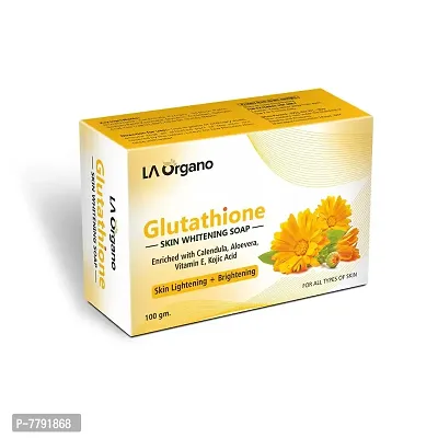 LA Organo Glutathione Calendula Skin Whitening Soap For All Skin Type (100gm) Pack of 1-thumb0