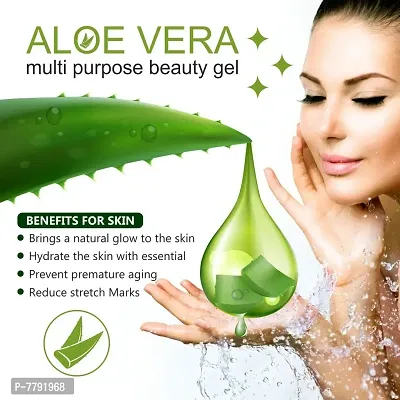 LA Organo Pure Aloe Vera Gel From Freshly Cut Aloe Plants for Face Glow, Skin Moisturizer and Hair Growth, Deeply Hydrating, Repairing Daily Moisturizer, Aftershave Lotion - 120 Ml-thumb2