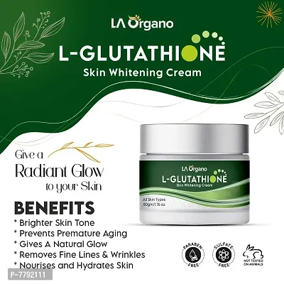 LA Organo Glutathione Cream, 50g & Glutathione Face Scrub, 50g & Glutathione Soap (Pack of 3)-thumb4