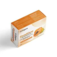 LA Organo Glutathione Papaya Skin Whitening Soap, with Vitamin E  C for Skin Lightening  Brightening, Kojic Acid, Dark Spot and Dead Skin Cell Removal, Fairness Soap For All Skin Type (Pack of 3)-thumb1