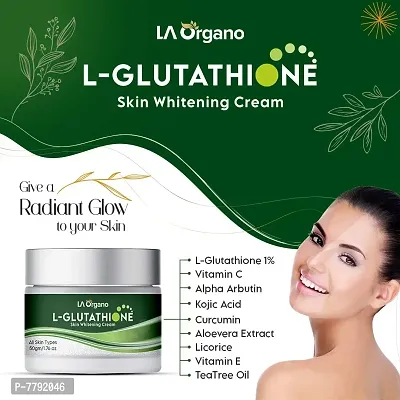 LA Organo L-Glutathione Cream For Skin Whitening, Reduces Dark Spots And Skin Ageing With Vitamin C  Kojic Acid, 50gm-thumb4