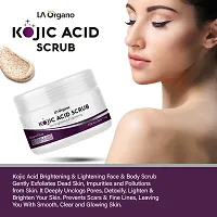 LA Organo Kojic Acid Skin Lightening & Brightening Face & Body Scrub, Exfoliates Dead Skin, Impurities & Pollutions from Skin (Pack of 2) 100 gm-thumb3