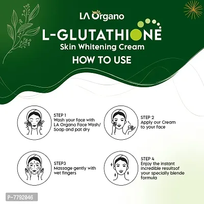 LA Organo L-Glutathione Cream For Skin Whitening, Reduces Dark Spots And Skin Ageing With Vitamin C  Kojic Acid, 50gm-thumb3