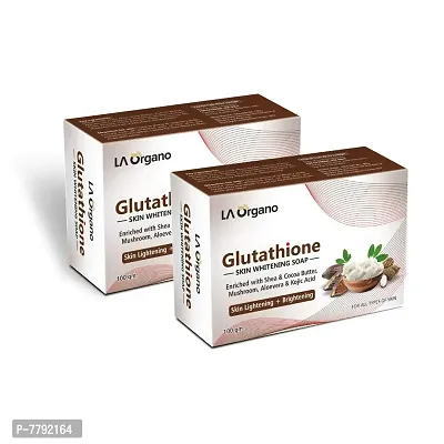 LA Organo Glutathione Shea & Cocoa Butter Soap (100 gm, Pack of 2)