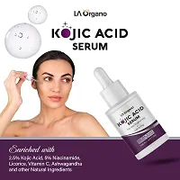 LA Organo Kojic Acid Face Serum, Face Cream  Foaming Face Wash for Skin Brightening  Lightening (Pack of 3) 180g-thumb1