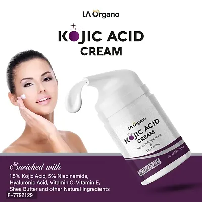 LA Organo Kojic Acid Face Serum, Face Cream  Foaming Face Wash for Skin Brightening  Lightening (Pack of 3) 180g-thumb5