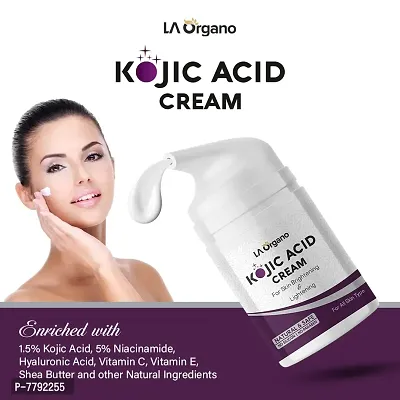 LA Organo Kojic Acid Foaming Face Wash, Cream, Serum  Scrub for Skin Brightening  Lightening (Pack of 4) 230 g-thumb4