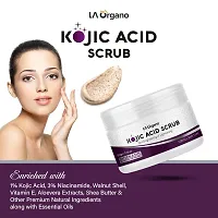 LA Organo Kojic Acid Skin Lightening & Brightening Face & Body Scrub, Exfoliates Dead Skin, Impurities & Pollutions from Skin (Pack of 2) 100 gm-thumb2