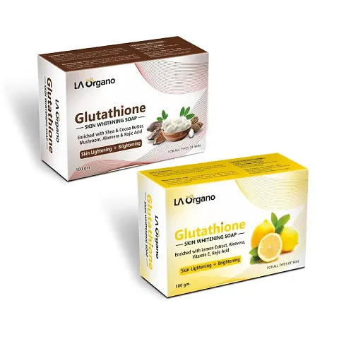 LA Organo Glutathione Soap For Lightening and Brightening for All Skin Type (Pack of 2)