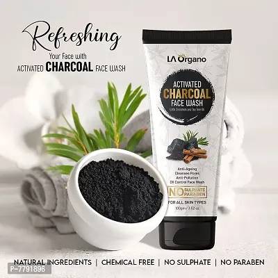 LA Organo Activated Charcoal Face Wash, 100 g-thumb3