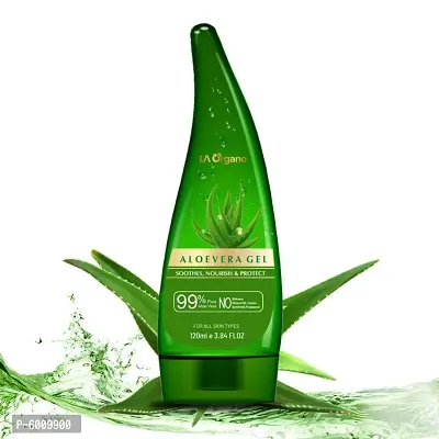 LA Organo Aloe Vera Gel 120ml - 99% Pure Soothing Aloe Vera Gel-thumb0