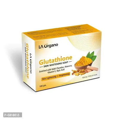 LA Organo Glutathione Haldi Chandan Skin Lightening and Brightening Soap 100 GM