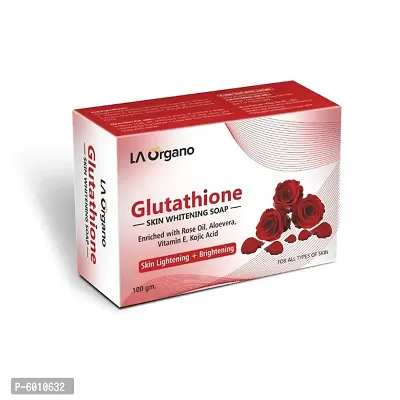 LA Organo Glutathione Rose Skin Lightening and Brightening Soap 100 GM