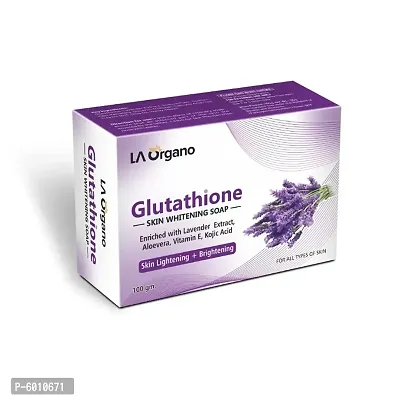 LA Organo Glutathione Lavender Skin Lightening and Brightening Soap 100 GM