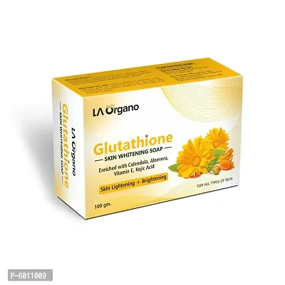 LA Organo Glutathione Calendula Skin Lightening and Brightening Soap 100 GM-thumb0