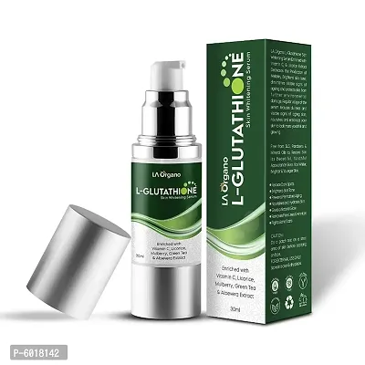 LA Organo L- Glutathione Serum for Skin Whitening, Brightening and Anti Ageing, Enrich with Vitamin C