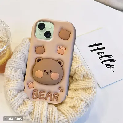 Apple iPhone 15 Cute Funny Bear Case-thumb3