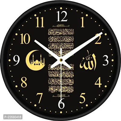 Stylish Black Plastic Analog Wall Clock-thumb0