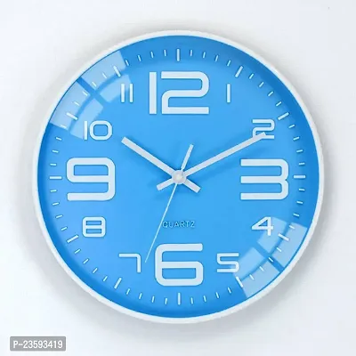 Stylish Blue Plastic Analog Wall Clock