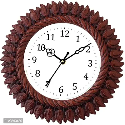 Stylish Maroon Plastic Analog Wall Clock-thumb0