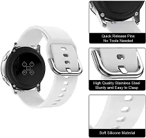 Sacriti Strap Compatible with AmazfitGTS2MiniBipProLiteGTS22eBipSGalaxy Active2 22 mm Silicone Watch Strap Whitepack of 1-thumb1