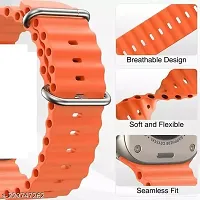 Sacriti Ocean Strap Compatible with I Watch Ultra Bands 49mm 45mm 44mm 42mm Sport Loop 42 mm Silicone Watch Strap Orange-thumb1