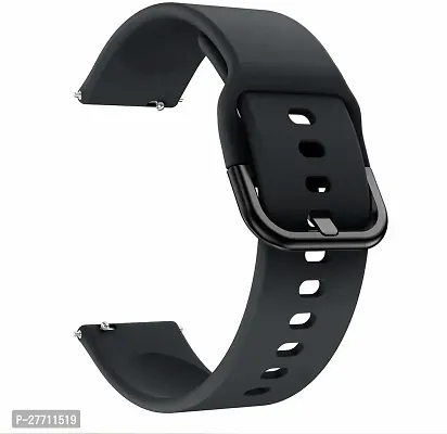 Sacriti Soft Band 20 mm black compatible with all 20 mm watches 20 mm Silicone Watch Strap Blackpack of 1-thumb0