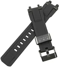 Sacriti Smart Watch Strap Sillicon For Ambrane Wise Eon Smart Watch Strap Black 22 mm Silicone Watch Strap Blackpack of 1-thumb1