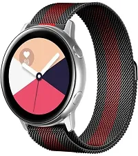 Sacriti 20 mm chain smart watch strap 20 mm Metal Watch Strap Blackred-thumb1