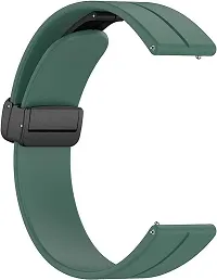 Sacriti Smart Watch Strap with Metal Magnetic Lock Claspsuitable for all 22mm watches 22 mm Silicone Watch Strap Green-thumb1