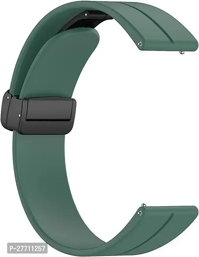 Sacriti Smart Watch Strap with Metal Magnetic Lock Claspsuitable for all 22mm watches 22 mm Silicone Watch Strap Green-thumb2
