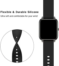 Sacriti 20mm strap for all smartwatch and analog wristwatchcompatible watch in picture 20 mm Silicone Watch Strap GreyBlackBluepack of 3-thumb3