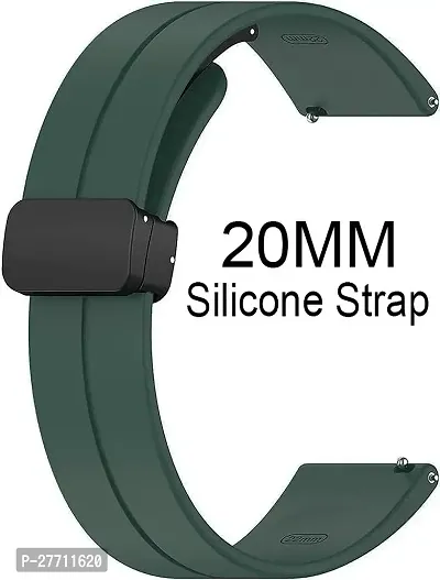 Sacriti P39BIG02 Compatible with AmazfitMiniBipUProLiteSGTS22eGalaxyActive2 20 mm Silicone Watch Strap Greenpack of 1