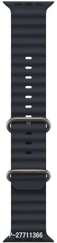 Sacriti Compat for Straps 49mm 45mm 44mm 42mmSport loop Metal Buckle for iWatch Series 49 mm Silicone Watch Strap Black ocean band