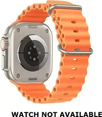 Sacriti Loop Band with Watch Band Ultra 49mm 45mm 44mm 42mm Adjustable Loop Black 44 mm Silicone Watch Strap Orange-thumb1