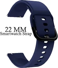 Sacriti Strap Compatible with AmazfitGTS2MiniBipProLiteGTS22eBipSGalaxy Watch 22 mm Silicone Watch Strap Navy Bluepack of 2-thumb1