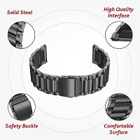 Sacriti Luxury Stainless Steel Chain Strap Black 22mm for Galaxy Watch Strap 22 mm Stainless Steel Watch Strap Black-thumb1