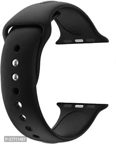Sacriti Soft Silicone Strap Band For Apple Watch Series 123456  SE 42mm44mm 42 mm Silicone Watch Strap Black