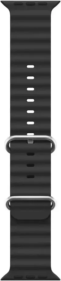 Sacriti Loop Band with Watch Band Ultra 49mm 45mm 44mm 42mm Adjustable Loop Black 44 mm Silicone Watch Strap Blackpack of 1-thumb1