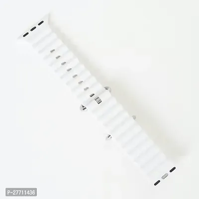Sacriti Premium Quality Ocean Strap For I Watch Ultra Bands 45mm 44mm 42mm Sport Loop 49 mm Silicone Watch Strap White