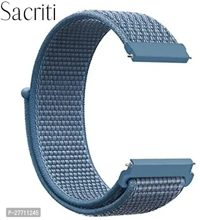 Sacriti Nylon strap universal for all 22 mm watches 22 mm Fabric Watch Strap Blue-thumb2